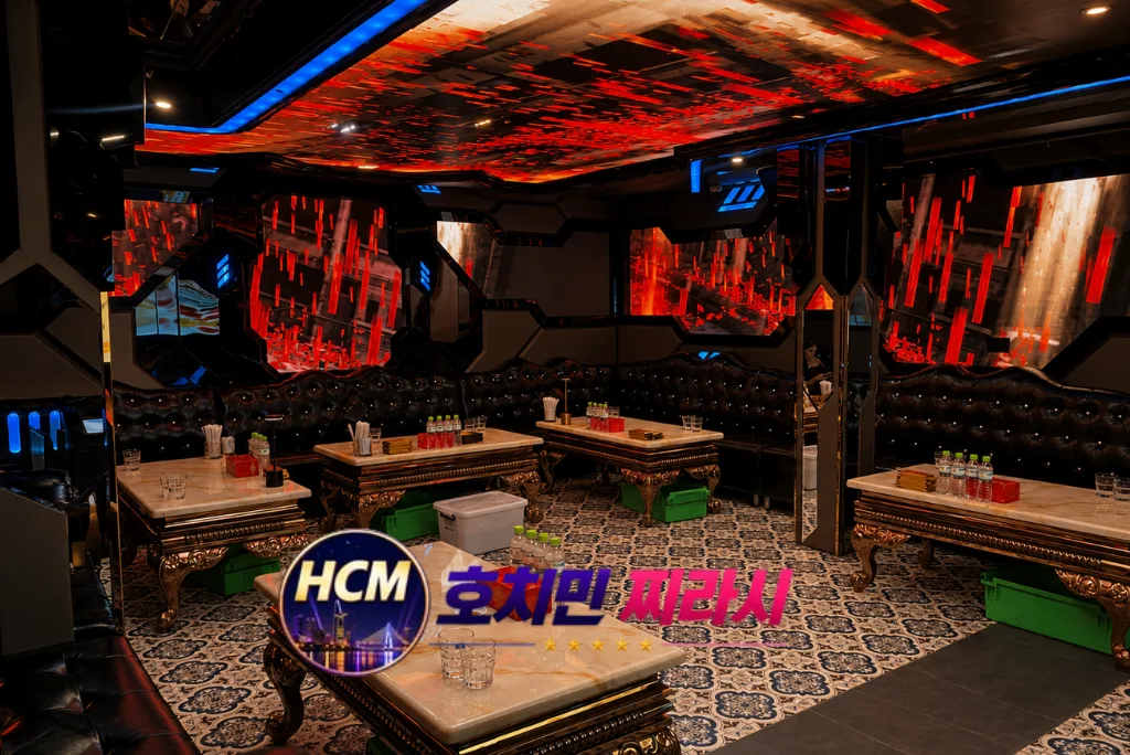 호치민 라로얄 가라오케 VIP 룸 구조입니다.